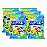 Fruit Chews, Tropical, Peg Bag 3.53 oz, 6/Carton (00434)