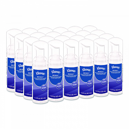 Ultra Moisturizing Foam Hand Sanitizer, 1.5 oz Pump Bottle, Unscented, 24/Carton (34604)