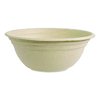 Fiber Barrel Bowls, 8 oz, 4.5" diameter x 1.8" h, Natural, Paper, 500/Carton (BBSCU8LFS)