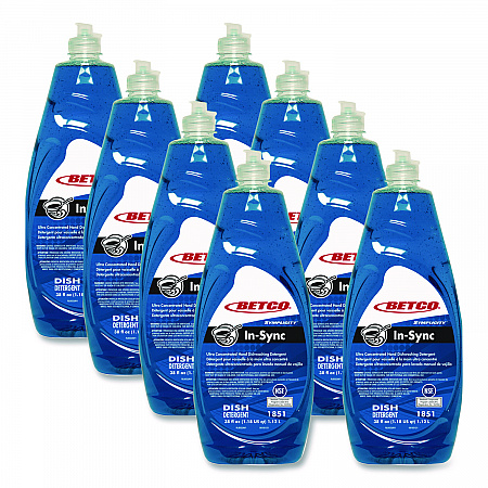 Symplicity In-Sync Hand Dishwashing Detergent, Fresh Ozonic Scent, 38 oz Bottle, 8/Carton (1851B900)