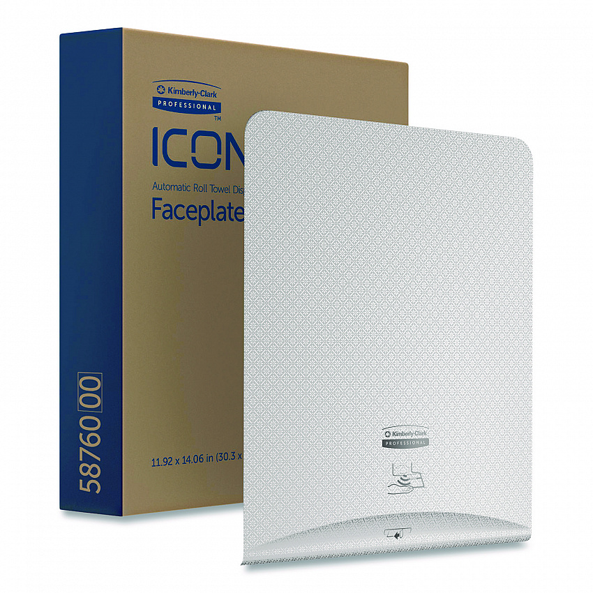 ICON Faceplate for Automatic Roll Towel Dispenser, 18.12 x 15.62 x 12.87, Silver Mosaic (58760)