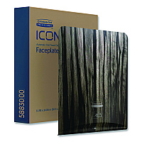 ICON Faceplate for Automatic Roll Towel Dispenser, 18.12 x 15.62 x 12.87, Ebony Woodgrain (58830)