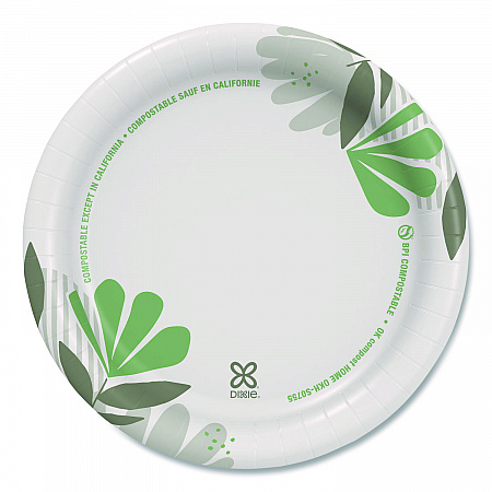 Pathways Soak-Proof Shield Mediumweight Paper Plates, WiseSize, 6.87
