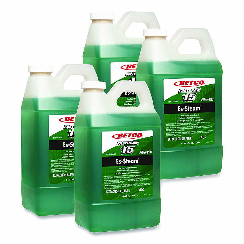 FiberPRO Es-Steam FastDraw Carpet Cleaner, Country Fresh Scent, 2 L Bottle, 4/Carton (4024700)