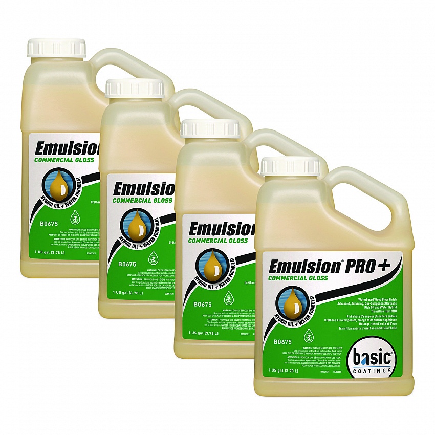 Emulsion Pro+ Floor Finish and Sealer, 1 gal Bottle, 4/Carton (B06754312)