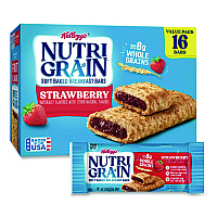 Nutri-Grain Soft Baked Breakfast Bars, Strawberry, Indv Wrapped 1.3 oz Bar, 16/Box (35945)