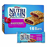 Nutri-Grain Soft Baked Breakfast Bars, Raspberry, Indv Wrapped 1.3 oz Bar, 16/Box (35845)