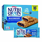 Nutri-Grain Soft Baked Breakfast Bars, Blueberry, Indv Wrapped 1.3 oz Bar, 16/Box (35745)