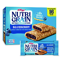 Nutri-Grain Soft Baked Breakfast Bars, Blueberry, Indv Wrapped 1.3 oz Bar, 16/Box (35745)