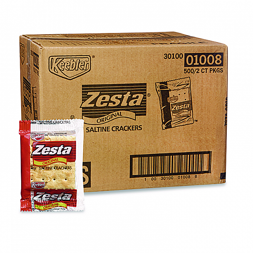Zesta, Individually Wrapped, Saltine, 500/Carton (01008)