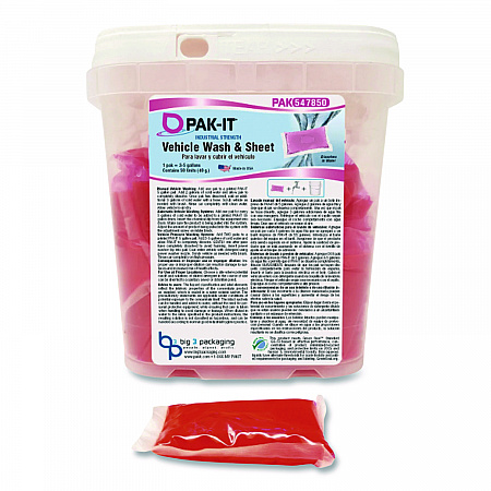 Vehicle Wash and Sheet, Uncented, 50 Packets (547820003200)