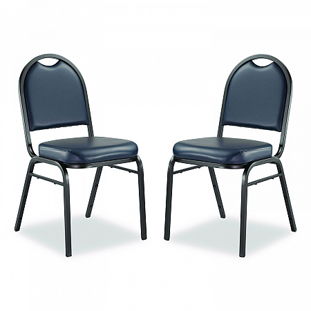 9200 Series Premium Upholstered Stack Chair, Vinyl, Supports 500 lb, 19