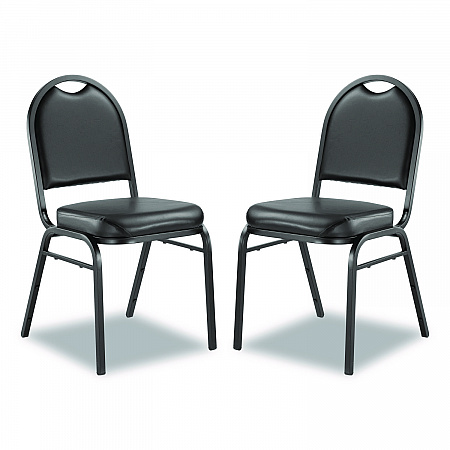9200 Series Premium Upholstered Stack Chair, Vinyl, Supports Up to 500 lb, 19