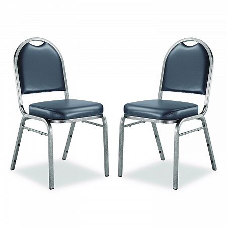 9200 Series Premium Upholstered Stack Chair, Vinyl, Supports 500 lb, 19