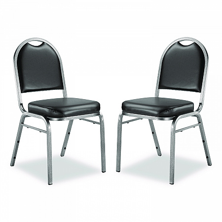 9200 Series Premium Upholstered Stack Chair, Vinyl, Supports Up to 500 lb,19