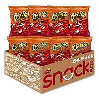 Crunchy Cheese Flavored Snacks, Flamin' Hot, 2 oz Bag, 64/Carton (FRI44368)