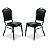 9300 Series Deluxe Upholstered Stack Chair, Vinyl, Supports Up to 500 lb, 19