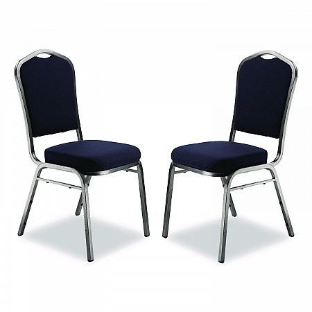 9300 Series Deluxe Upholstered Stack Chair, Fabric, Supports 500 lb, 19