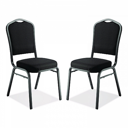 9300 Series Deluxe Upholstered Stack Chair, Fabric, Supports 500 lb, 19