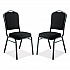 9300 Series Deluxe Upholstered Stack Chair, Fabric, Supports 500 lb, 19