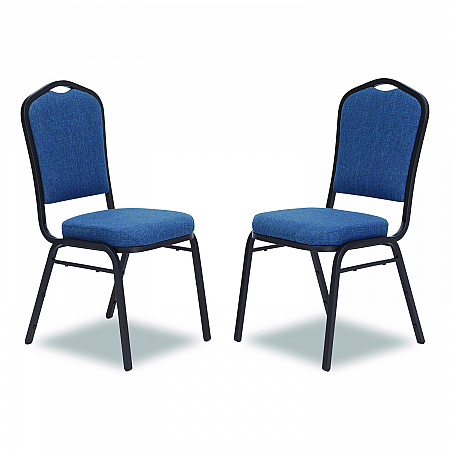 9300 Series Deluxe Upholstered Stack Chair, Fabric, Supports 500 lb, 19