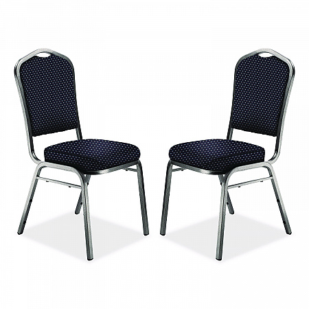 9300 Series Deluxe Upholstered Stack Chair, Fabric, Supports 500 lb, 19