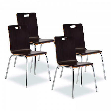 Bushwick Series Bentwood Chair, Supports Up to 500 lb, 18