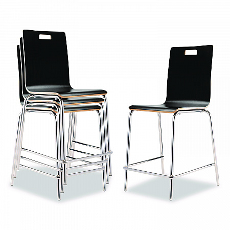 Bushwick Series Bentwood Stool, Counter Height, Supports Up to 500 lb, 24
