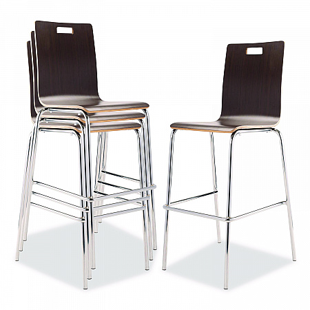 Bushwick Series Bentwood Stool, Supports Up to 500 lb, 30