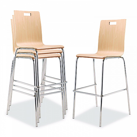 Bushwick Series Bentwood Stool, Supports Up to 500 lb, 30