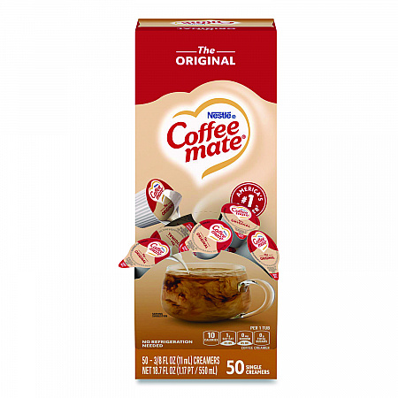 Liquid Coffee Creamer, Original, 0.38 oz Mini Cups, 50/Box (35110BX)