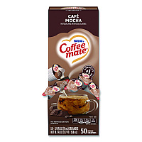 Liquid Coffee Creamer, Cafe Mocha, 0.38 oz Mini Cups, 50/Box (35115)