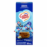 Liquid Coffee Creamer, French Vanilla, 0.38 oz Mini Cups, 50/Box (35170BX)