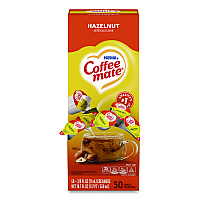 Liquid Coffee Creamer, Hazelnut, 0.38 oz Mini Cups, 50/Box (35180BX)