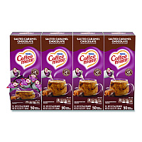Liquid Coffee Creamer, Salted Caramel Chocolate, 0.38 oz Mini Cups, 50/Box, 4 Boxes/Carton (77197CT)