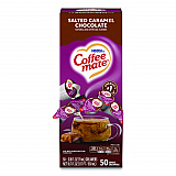 Liquid Coffee Creamer, Salted Caramel Chocolate, 0.38 oz Mini Cups, 50/Box (77197)