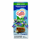 Liquid Coffee Creamer, Zero Sugar French Vanilla, 0.38 oz Mini Cups, 50/Box (91757)
