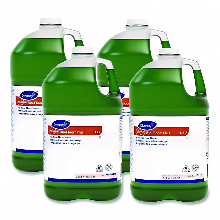 Suma Bio-Floor Cleaner, Unscented, Liquid, 1 gal Bottle, 4/Carton (93163905)