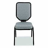 Flex-Back Banquet Chair, Supports Up to 500 lbs, 18.6" Seat Height, Morticia Lithium Seat/Back, Black Base, 2/Pack (9682BG2)