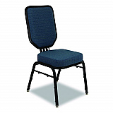 Flex-Back Banquet Chair, Supports Up to 500 lbs, 18.6" Seat Height, Morticia Blue Lagoon Seat/Back, Black Base, 2/Pack (9684BG2)
