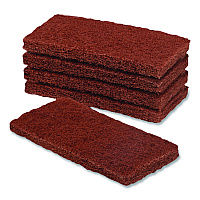 7910015124968, SKILCRAFT Baseboard Scrubber Kit Stripping Replacement Pad, 1 x 4.75, Brown, 5/Box (5124968)