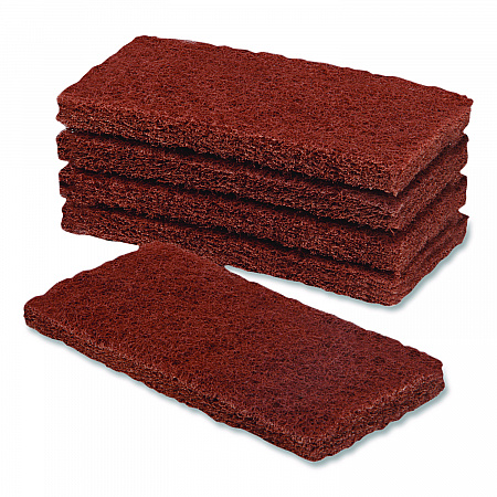 7910015124968, SKILCRAFT Baseboard Scrubber Kit Stripping Replacement Pad, 1 x 4.75, Brown, 5/Box (5124968)