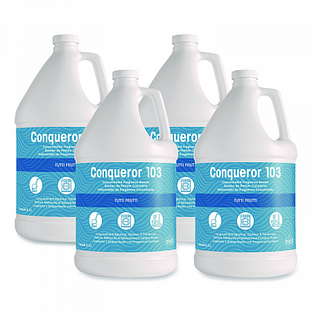Conqueror 103 Odor Counteractant Concentrate, Tutti-Frutti, 1 gal Bottle, 4/Carton (1WBTU)