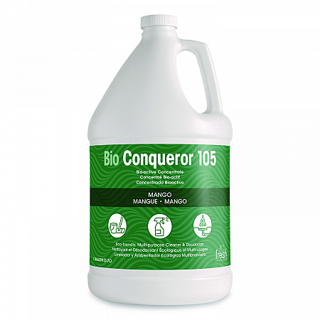 Bio Conqueror 105 Enzymatic Odor Counteractant Concentrate, Mango, 1 gal Bottle, 4/Carton (1BWBMG)