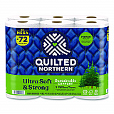 Ultra Soft and Strong Bathroom Tissue, Mega Rolls, Septic Safe, 2-Ply, White, 328 Sheets/Roll, 18 Rolls/Carton (94475501)