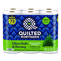 Ultra Soft and Strong Bathroom Tissue, Mega Rolls, Septic Safe, 2-Ply, White, 328 Sheets/Roll, 18 Rolls/Carton (94475501)