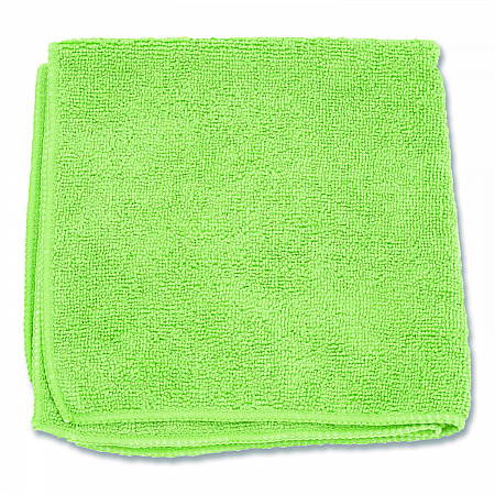 Microfiber Cloths, 12 x 12, Green, 12/Pack (12GRECLOTH)
