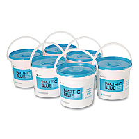 Pacific Blue Select Surface System Bucket, 7.8 x 7.8 x 7, White/Blue, 6/Carton (54006)
