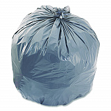 Linear Low-Density Can Liners, 45 gal, 1.1 mil, 40" x 46", Gray, Flat Pack, 125/Carton (2597604)