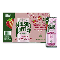 Maison Perrier Sparkling Water, 11.15 oz Can, Strawberry, 8 Cans/Box (91122)